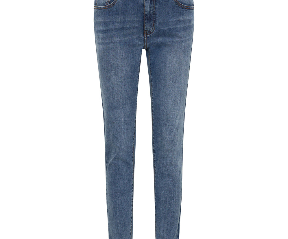 Freebirds High Waist Rigid Skinny Denim Jeans - Classic Blue