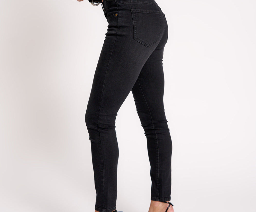 Freebirds Ii Low Waist Stretch Skinny Denim Jeans - Black Ink