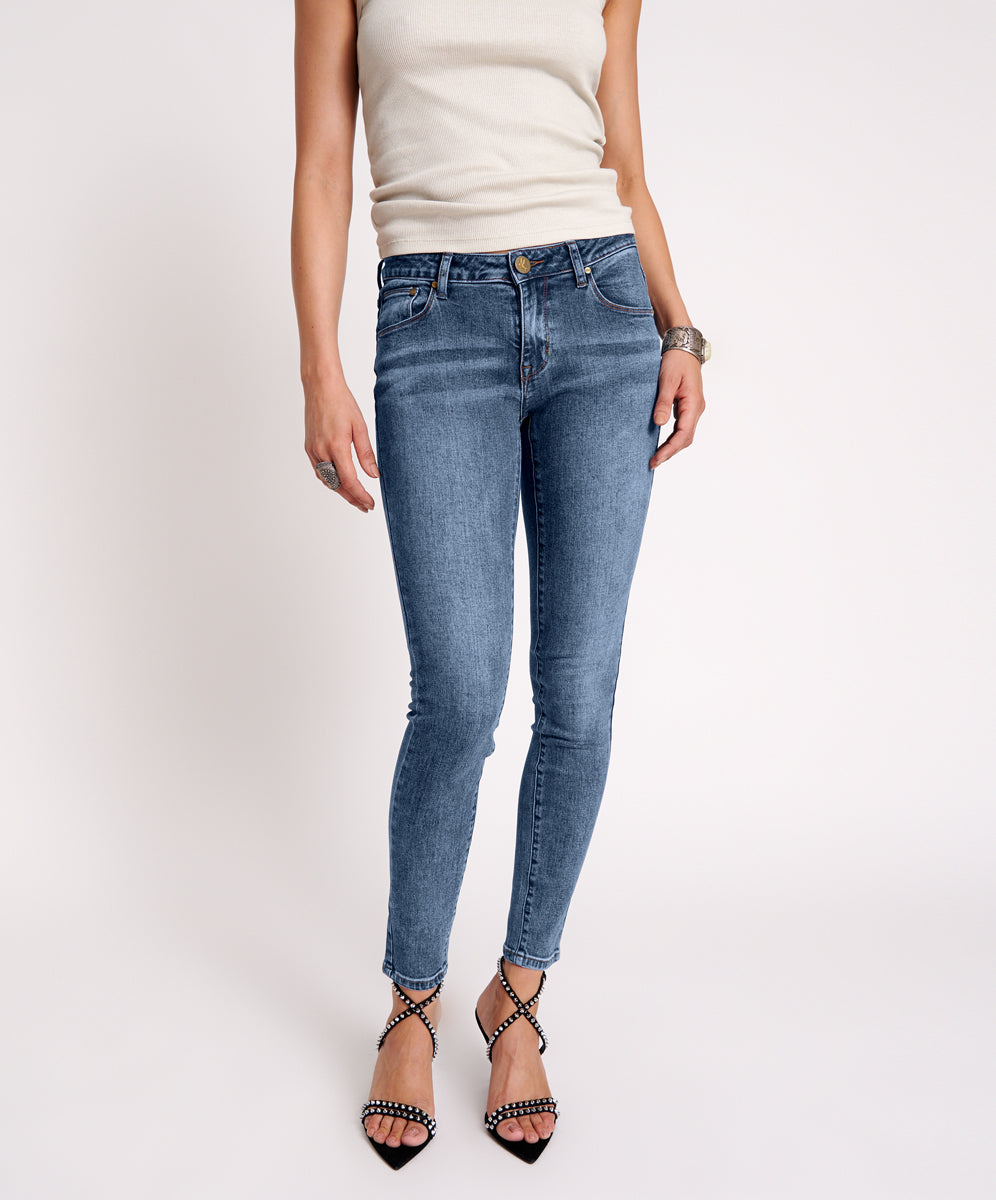 Products Freebirds Ii Low Waist Stretch Skinny Denim Jeans - Classic Blue
