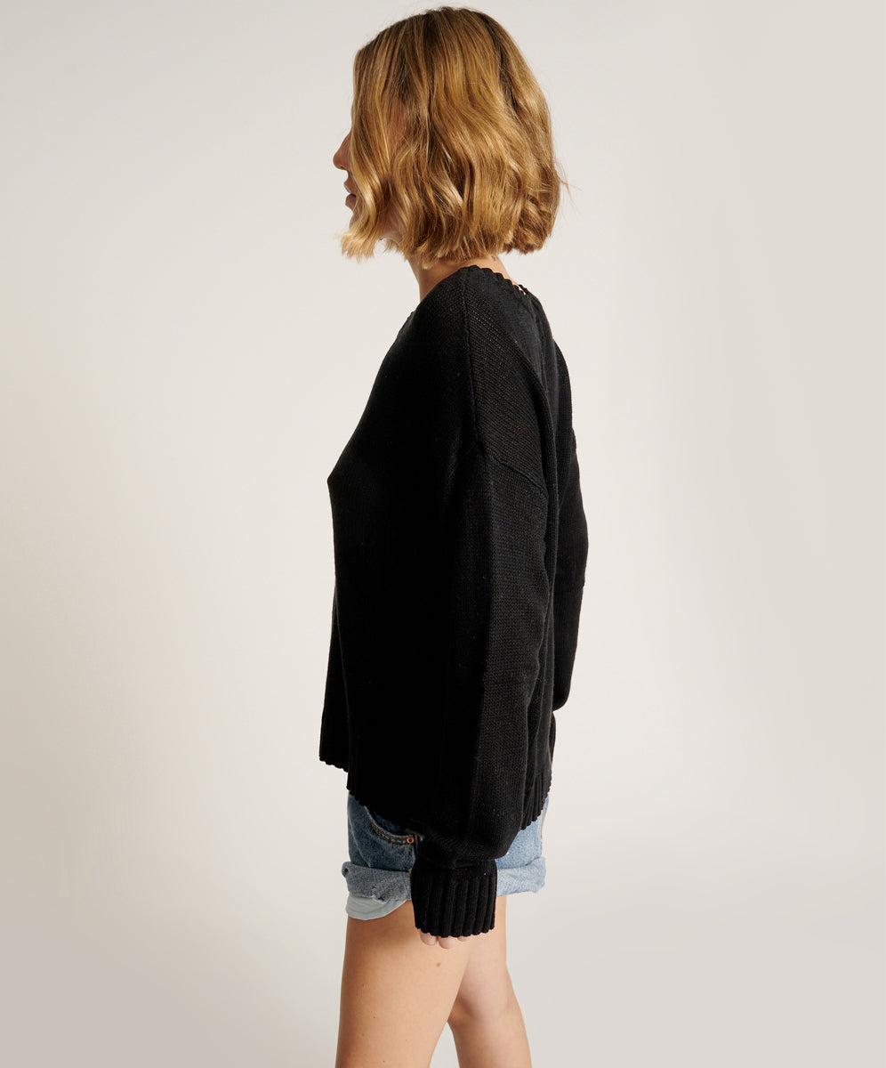 THREE FACE Star knit Sweater BLACK M