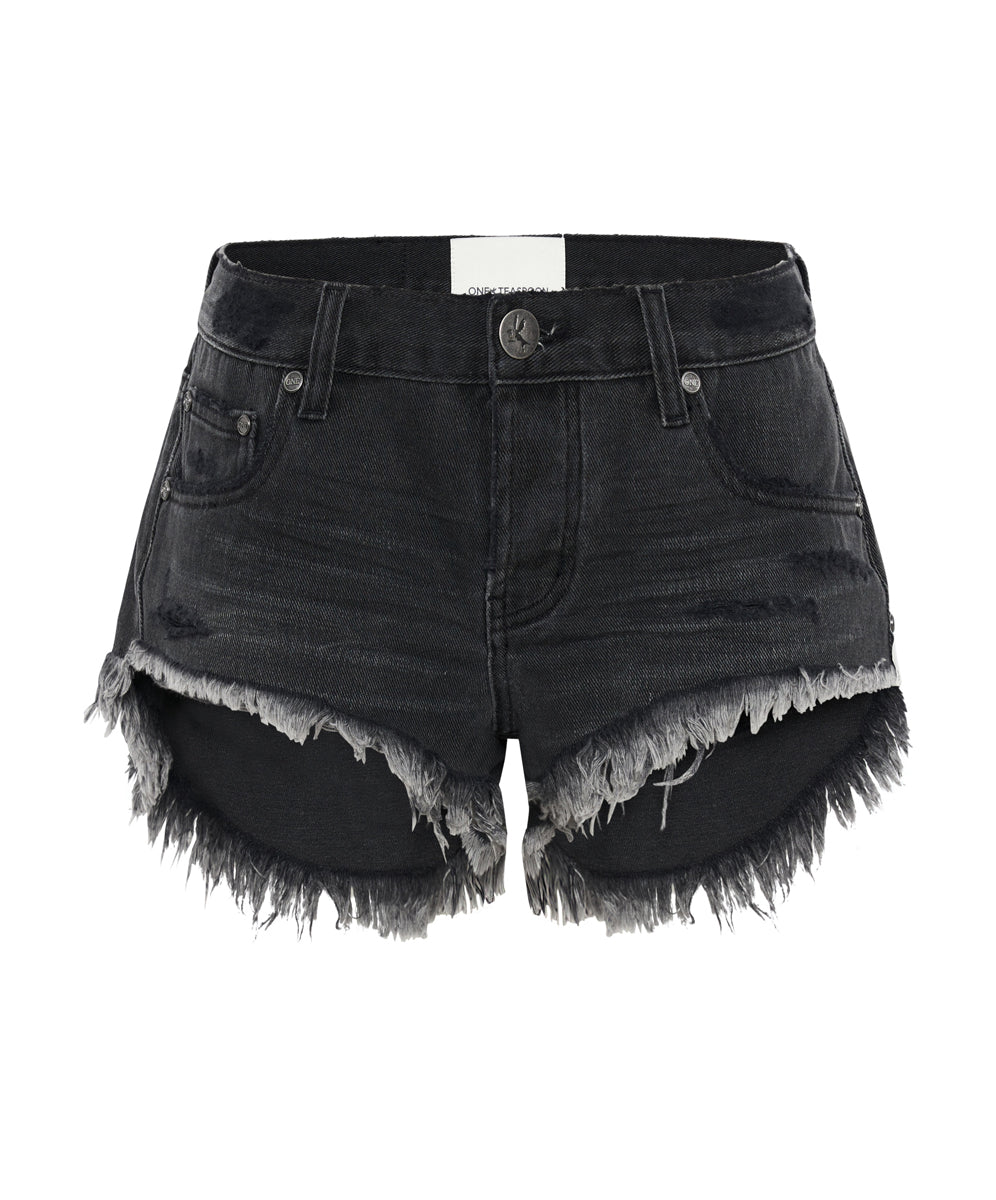 Bonitas Low Waist Denim Shorts - Storm Grey