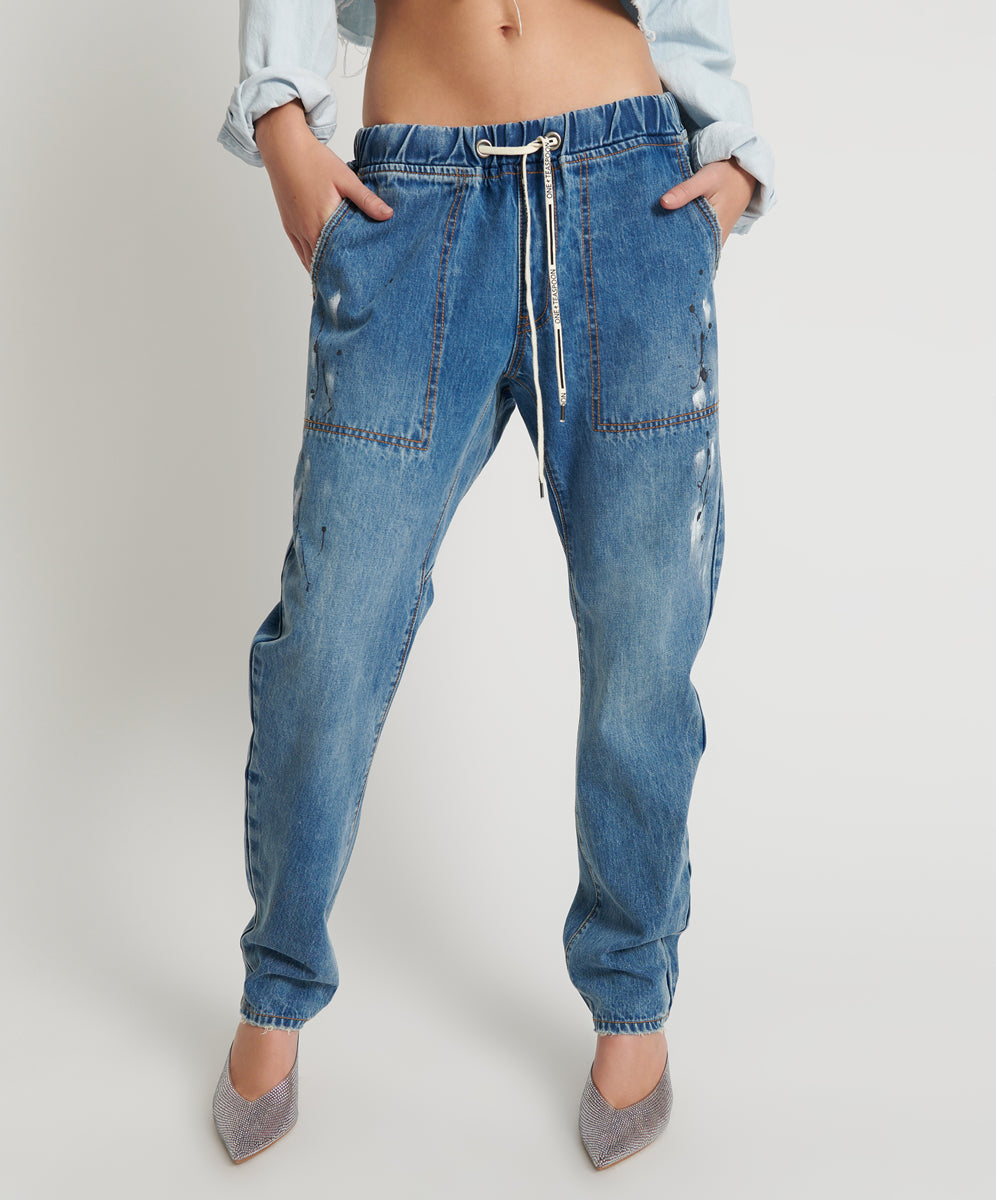 Products PACIFICA ARTISTE SHABBIES DRAWSTRING BOYFRIEND JEANS