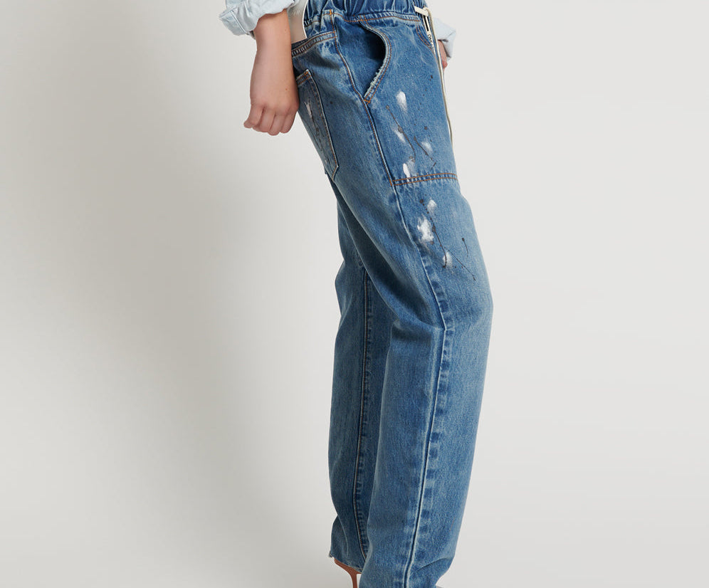 PACIFICA ARTISTE SHABBIES DRAWSTRING BOYFRIEND JEANS