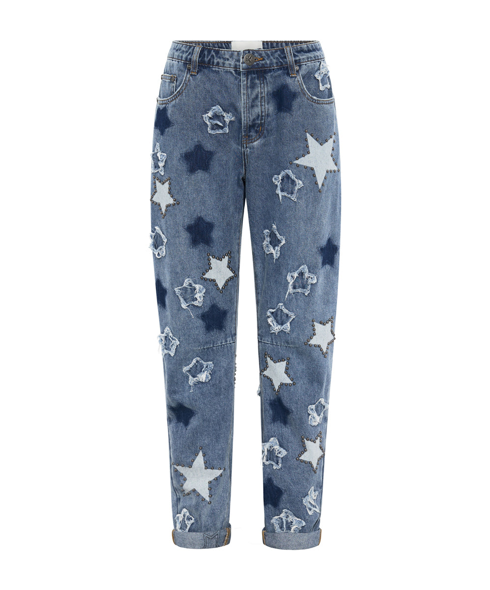 Products JOHNNY BLUE STAR SAINTS BOYFRIEND JEANS