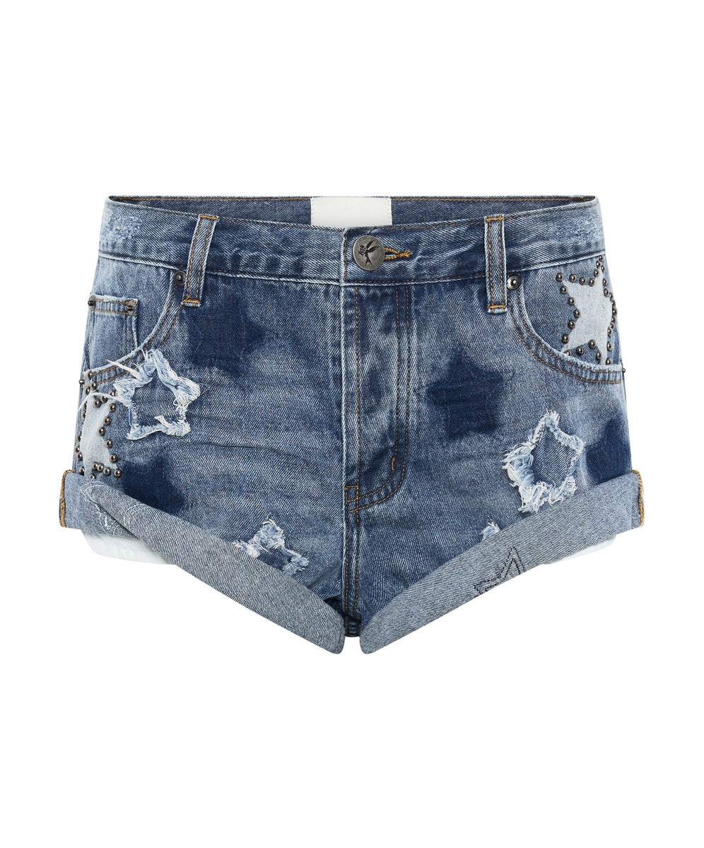 Products Bandits Low Waist Denim Shorts - Johnny Blue Star