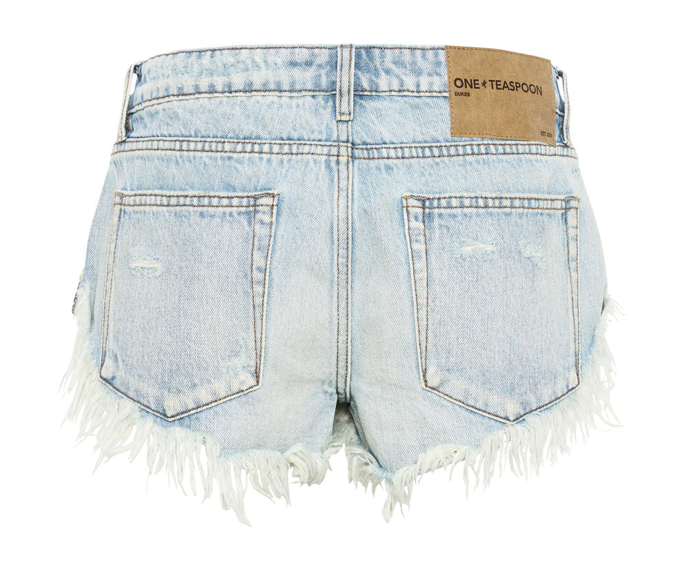 KANSAS BLUE DUKES LOW WAIST DENIM SHORT BLUE