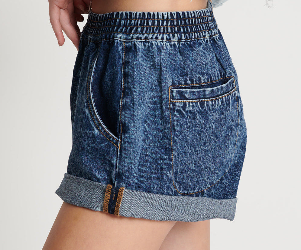 80'S BLUE HUNTERS MID LENGTH RELAXED SHORT