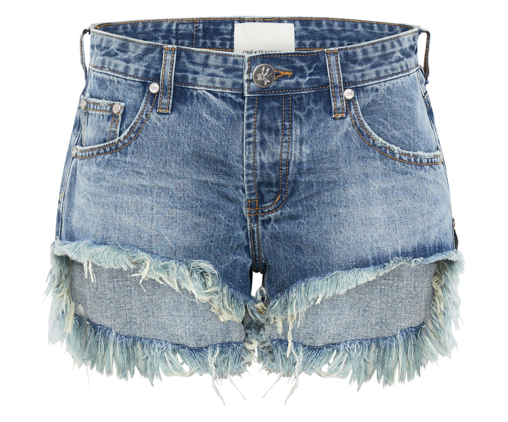 PACIFICA BONITAS LOW WAIST DENIM SHORTS