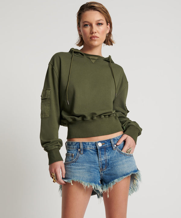 PACIFICA BONITAS LOW WAIST DENIM SHORTS