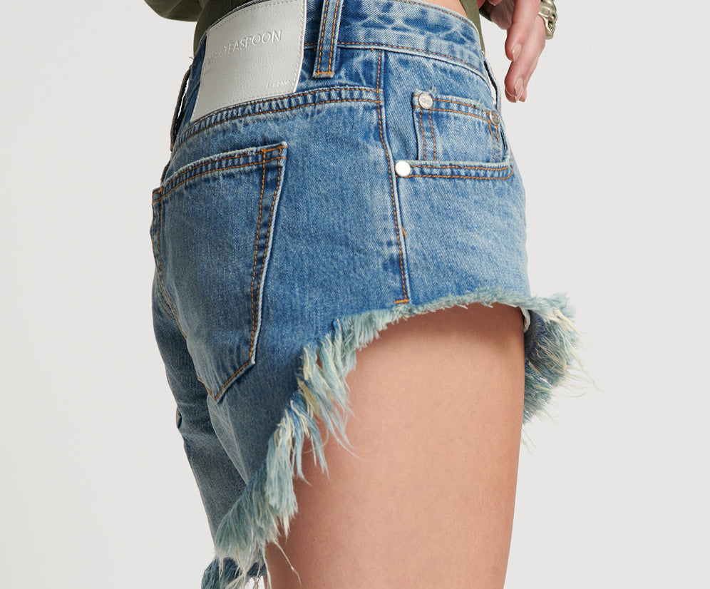 PACIFICA BONITAS LOW WAIST DENIM SHORTS