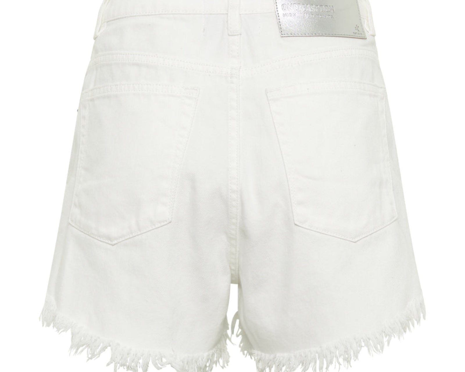 Bonitas High Waist Denim Shorts - White Beauty