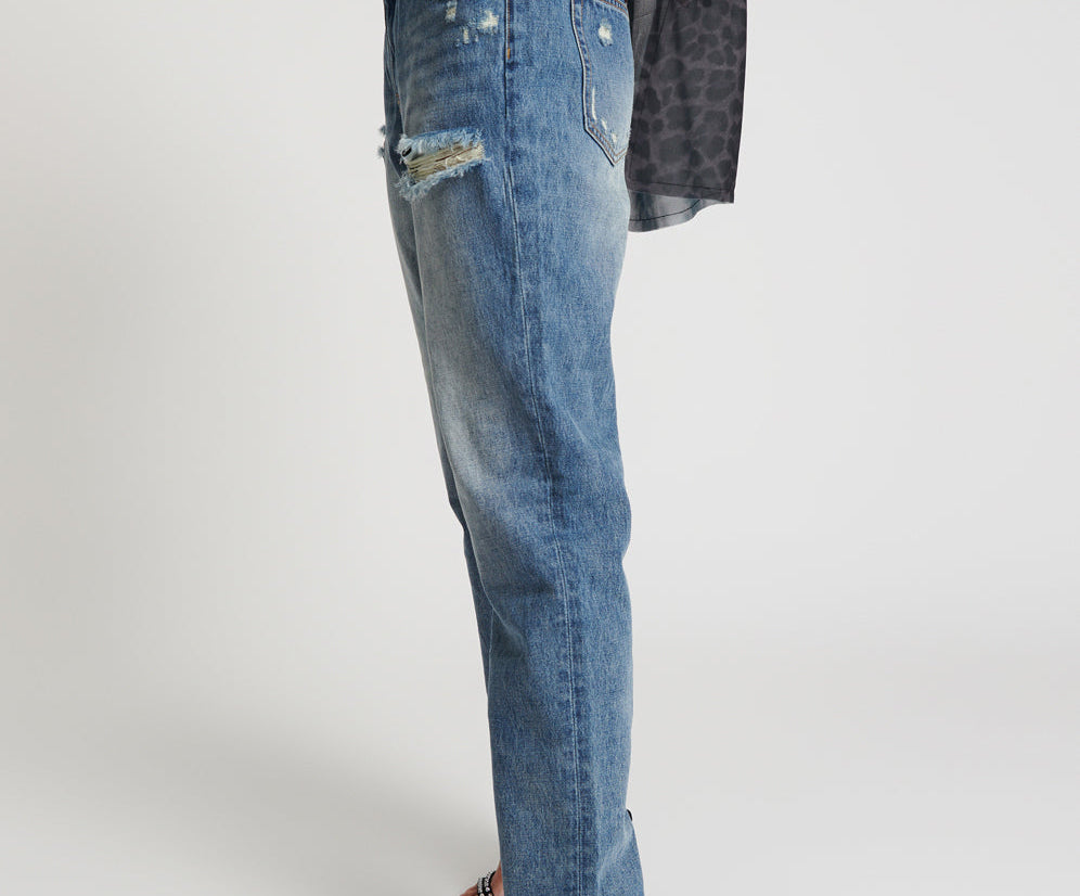 1982S High Waist Balloon Denim Jeans - Blue Love