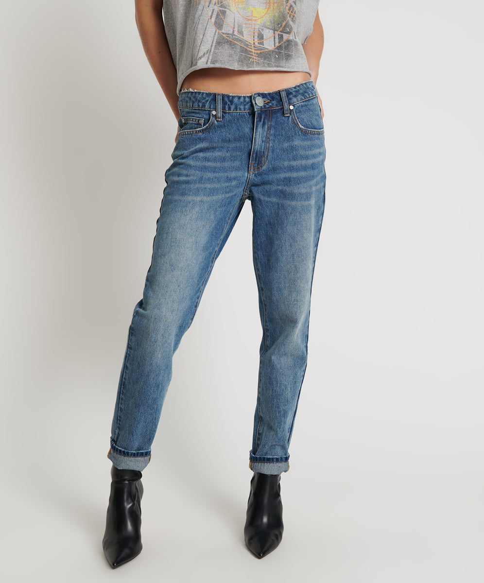 Products BLUE LOVE STIXX LOW WAIST SLIM STRAIGHT LEG JEANS