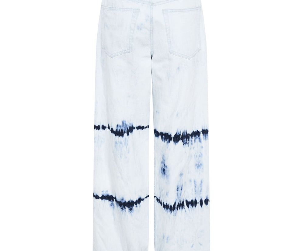 Jackson Mid Waist Wide Leg Denim Jeans Bleached Out White One