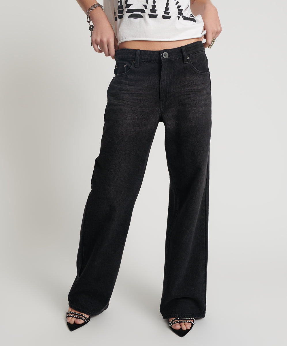 Products BLACK OAK LOW RIDERS LOW WAIST WIDE LEG JEANS