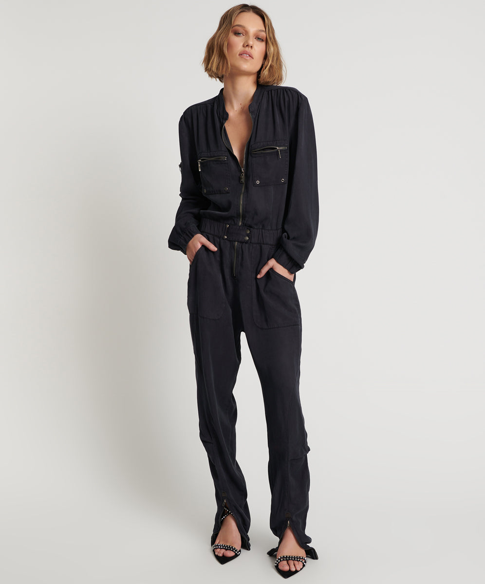 Products CHARCOAL DARK ROMANCE ZIPPED UP JUMPSUIT