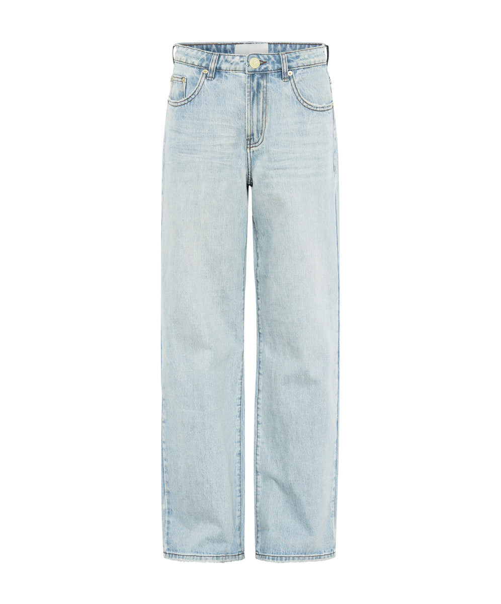 Products Jackson Mid Waist Wide Leg Denim Jeans - Kansas Blue