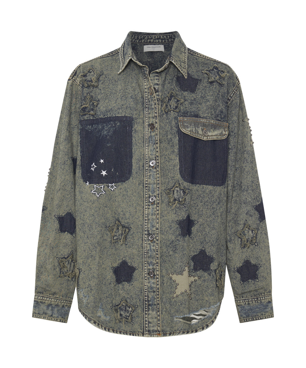 Products Everyday Denim Shirt - Petrol Green