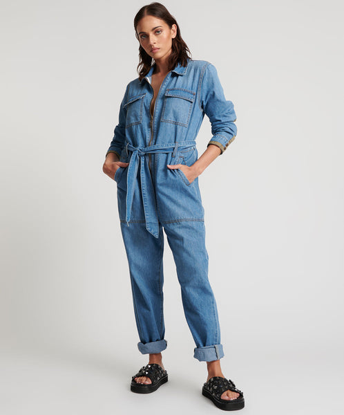 【韓国WHO.A.U フーアーユー】Cool Denim Overalls Cool Denim Overalls - 후아유닷컴