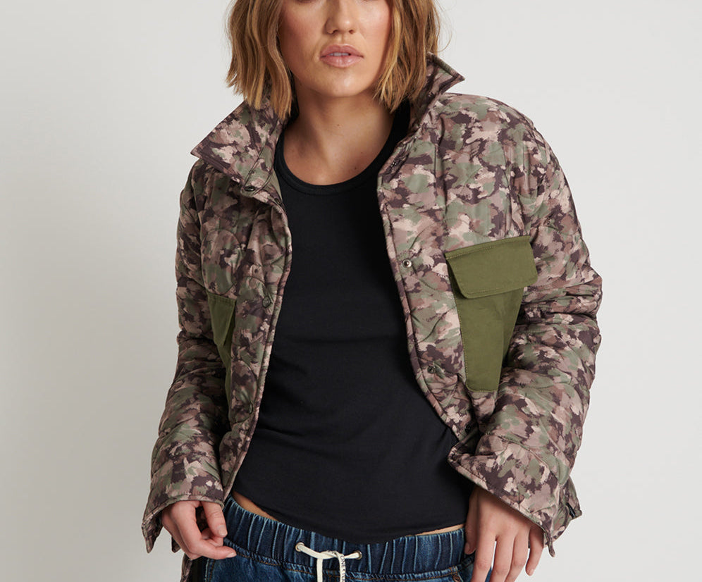 CAMO QUILTED JACKET