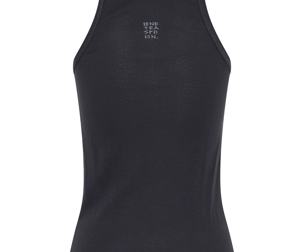 One Teaspoon Fine Ribbed Singlet - Black