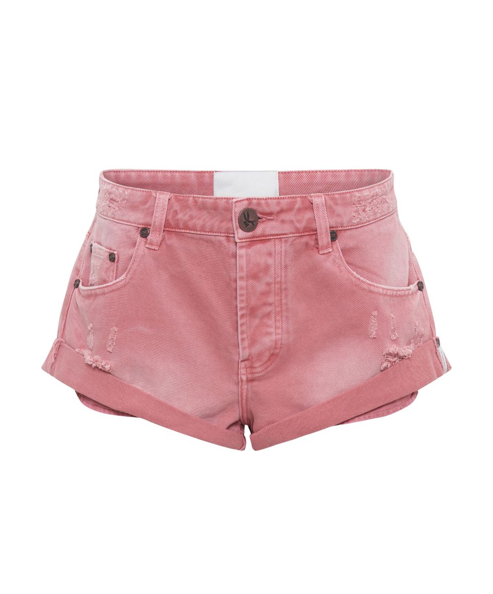 Products Bandits Low Waist Denim Shorts - Pink