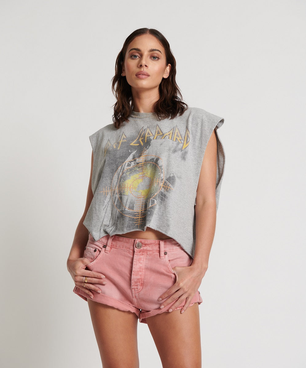 Products Bandits Low Waist Denim Shorts - Pink