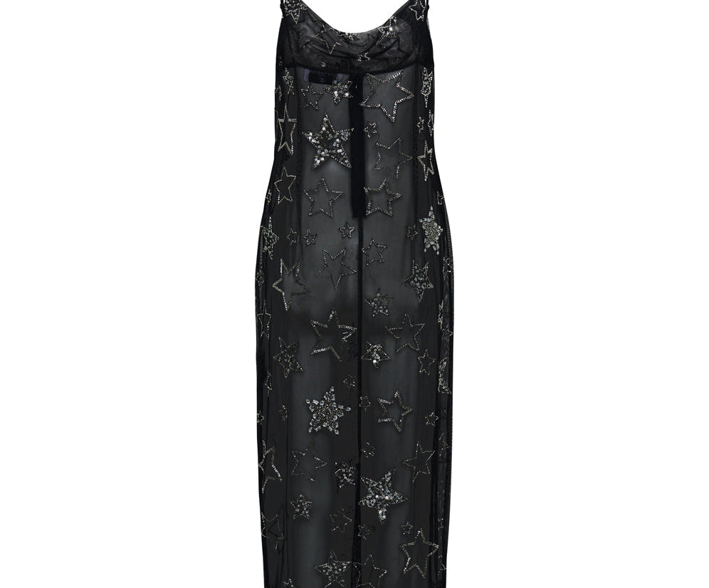 Stellar All Star Hand Beaded Slip Maxi Dress - Black | One Teaspoon Stellar All Star Hand Beaded Slip Maxi Dress - Black | One Teaspoon