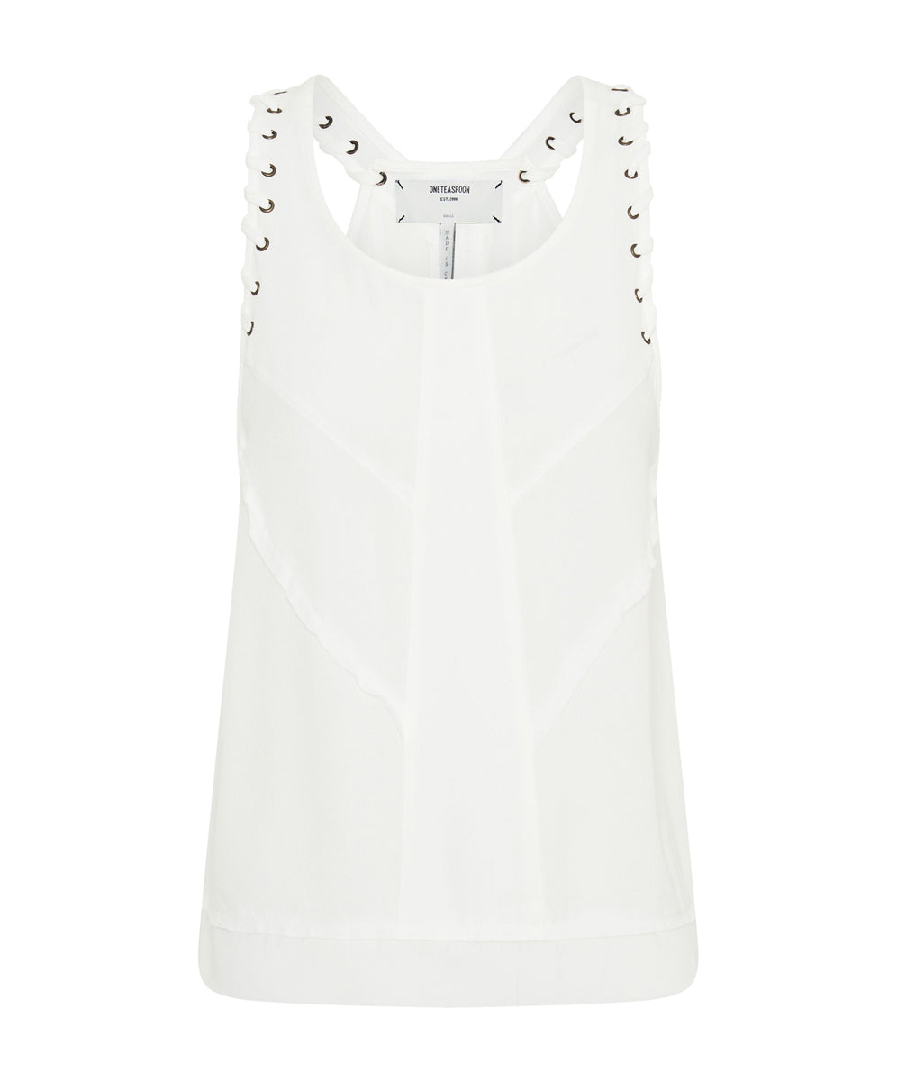 Last Stock WHITE LACED CHARLESTON TOP