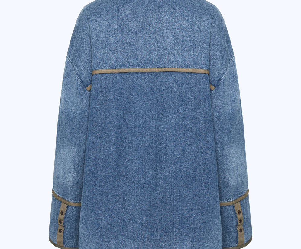 KIMONO DENIM QUILTED JACKET