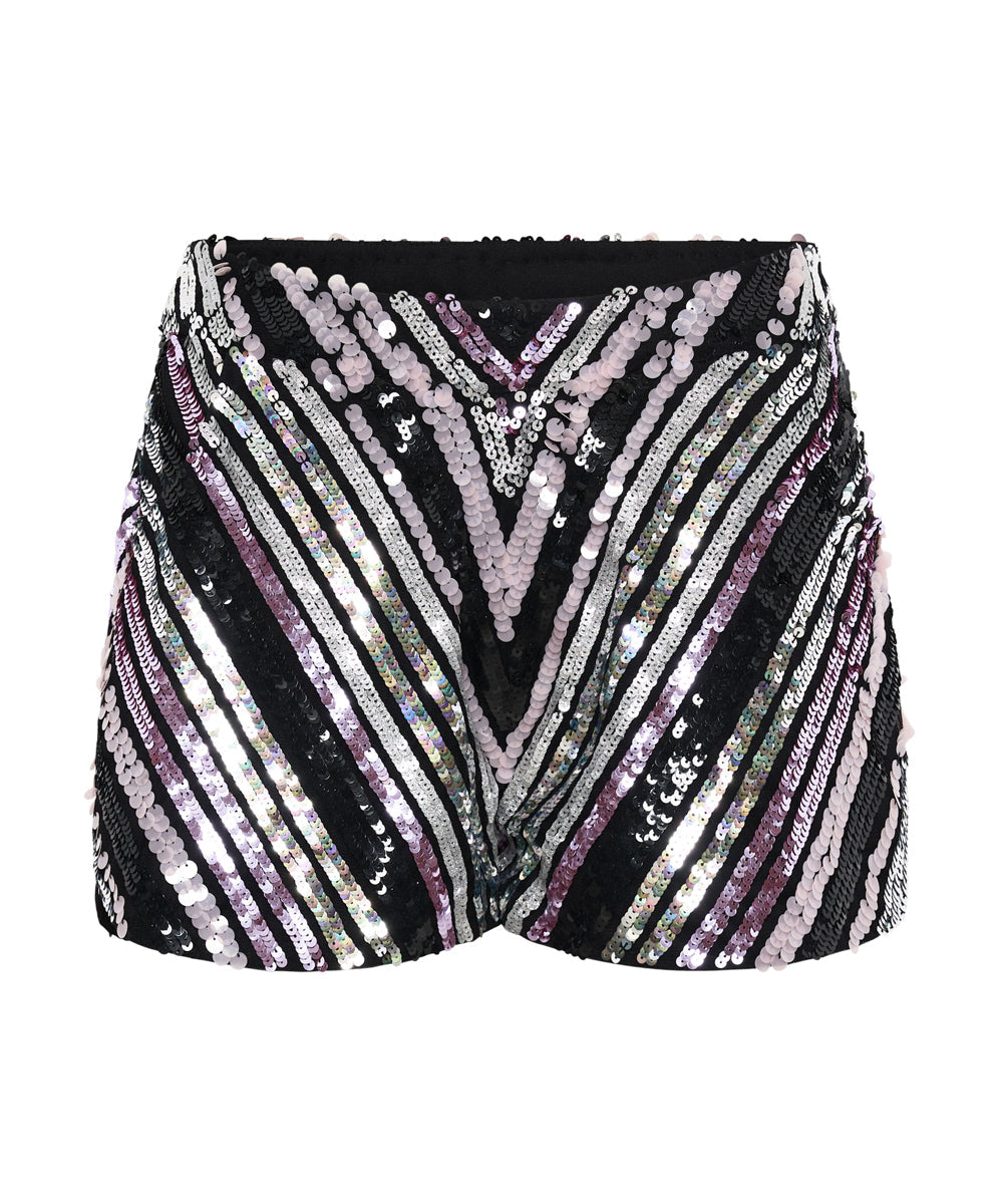 Products Chevron Hand-Sequined Party Shorts - Sequin