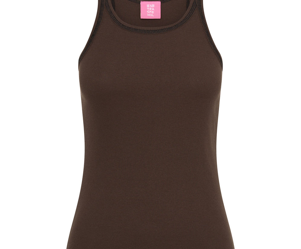 COCOA RIBBED TANK TOP