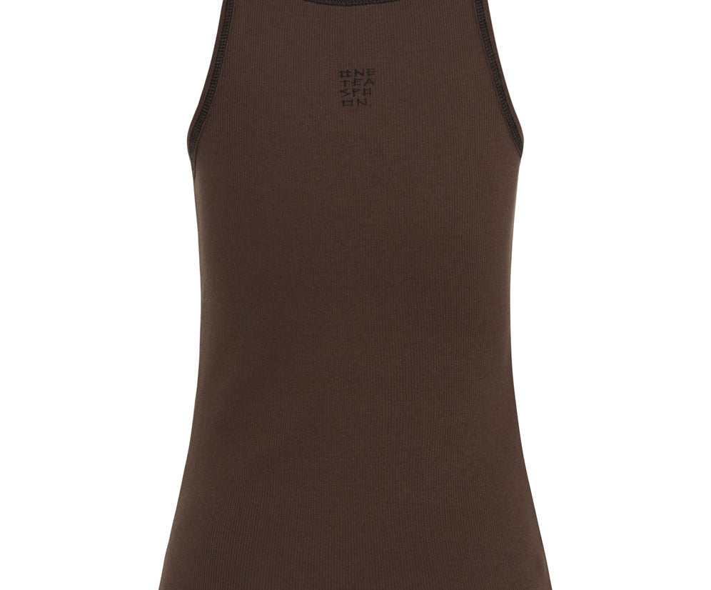 COCOA RIBBED TANK TOP