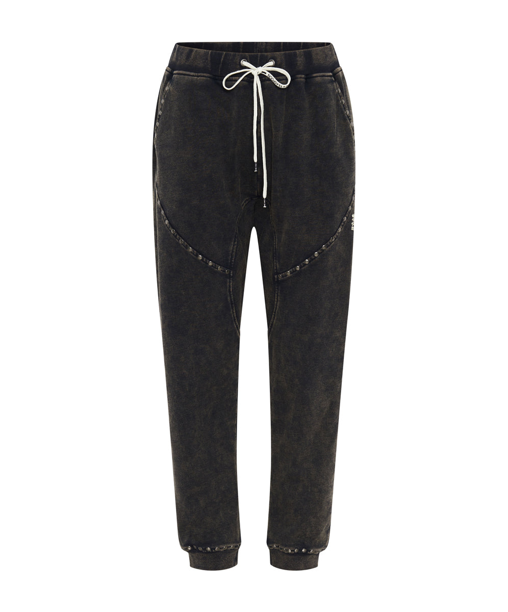 CHARCOAL STUDDED TRACKPANTS