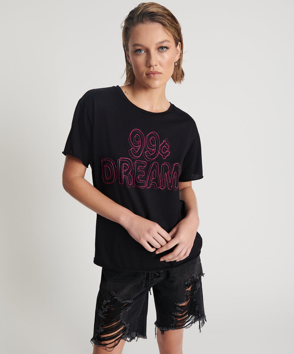 Products 99 CENT DREAMS ORGANIC EMBROIDERED TEE