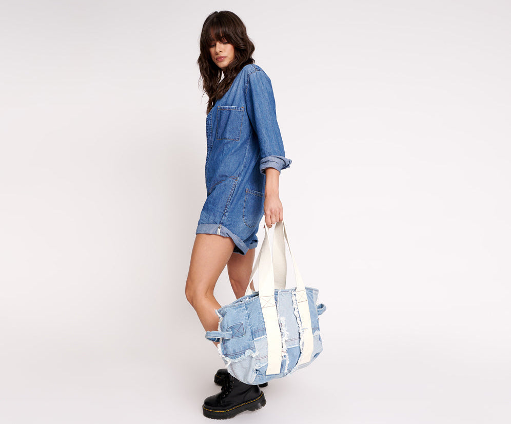 DENIM WEEKENDER BAG