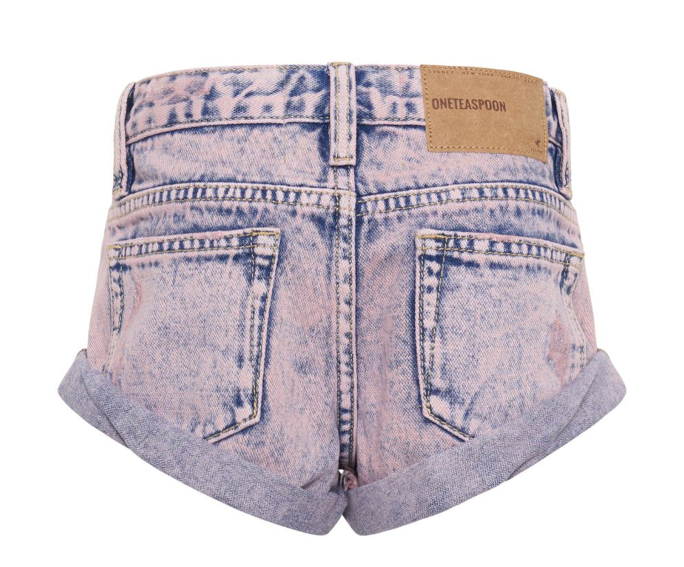 Kids Bandits Low Waist Denim Shorts - Super Khaki