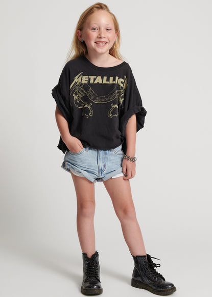 Kids Bandits Low Waist Denim Shorts - Super Khaki