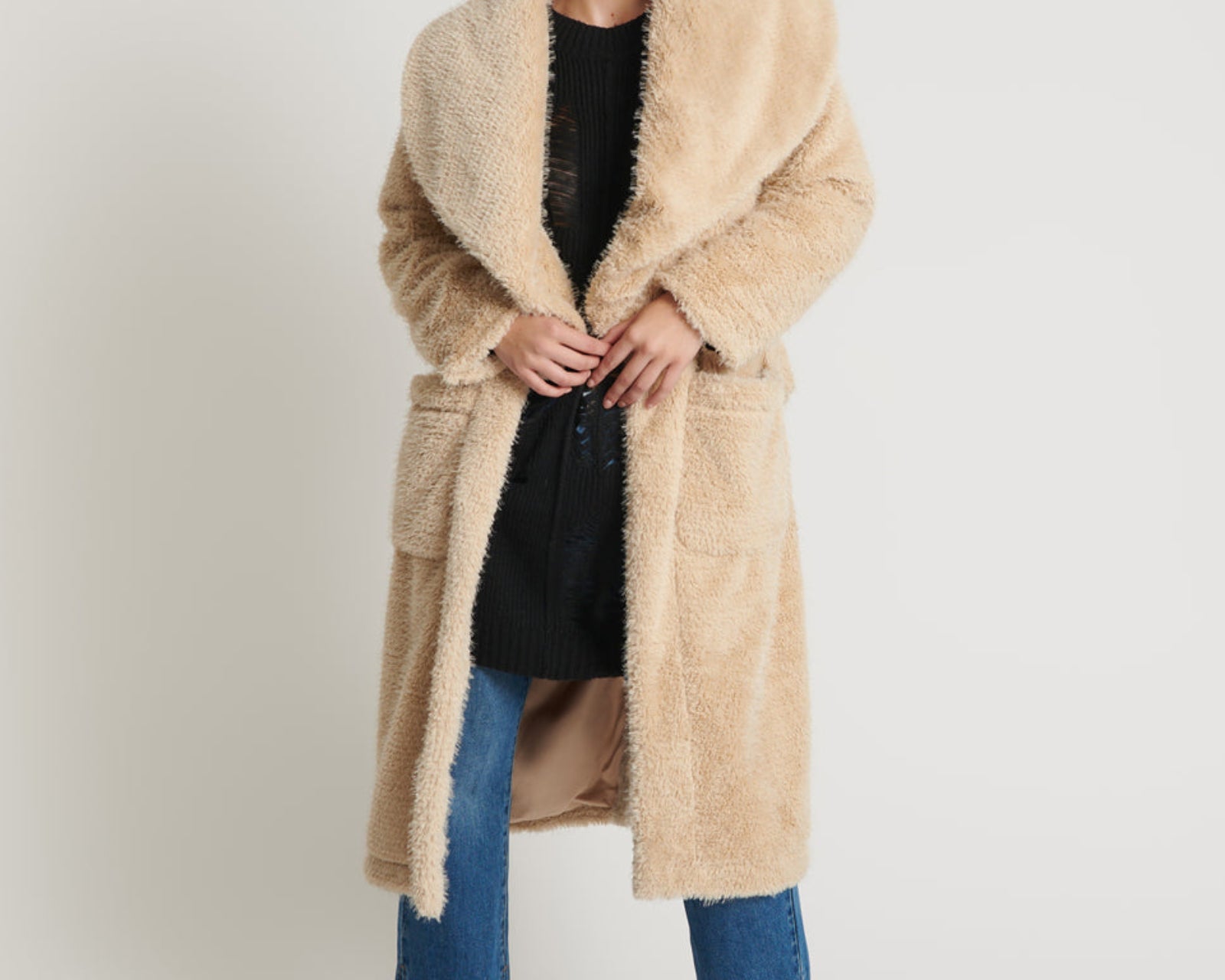 The Wonderland Faux Fur Coat - Cream