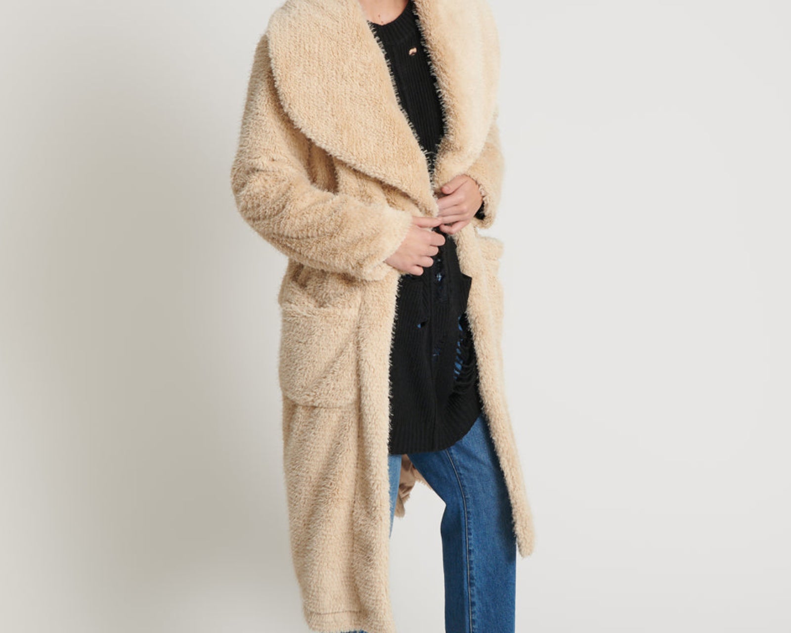The Wonderland Faux Fur Coat - Cream