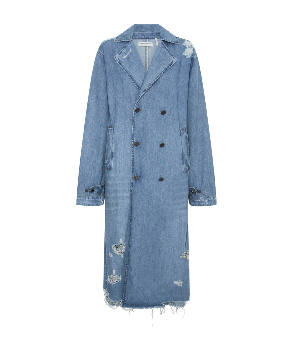 Denim Trench Coat - Pacifica | One Teaspoon