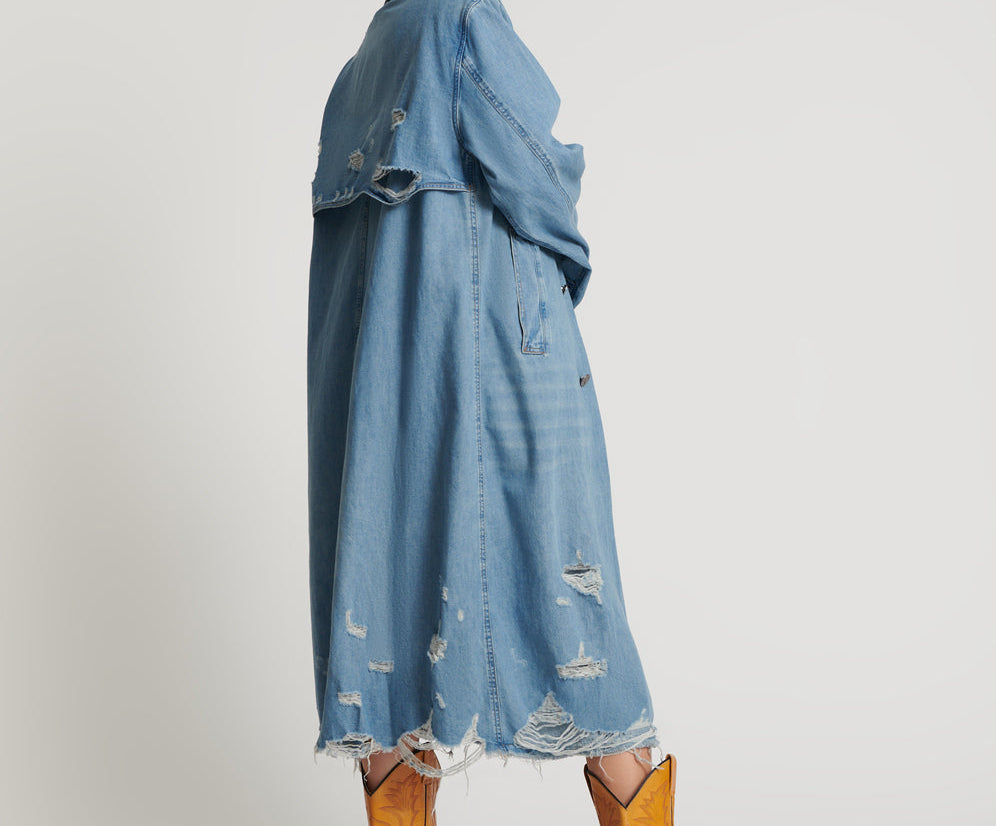 PACIFICA DENIM TRENCH COAT