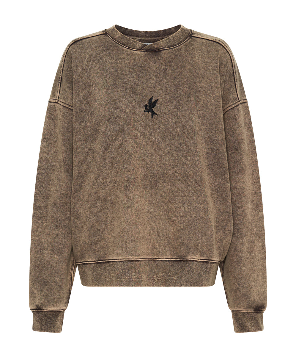 Last Stock RUST BOWER BIRD RETRO SWEATER