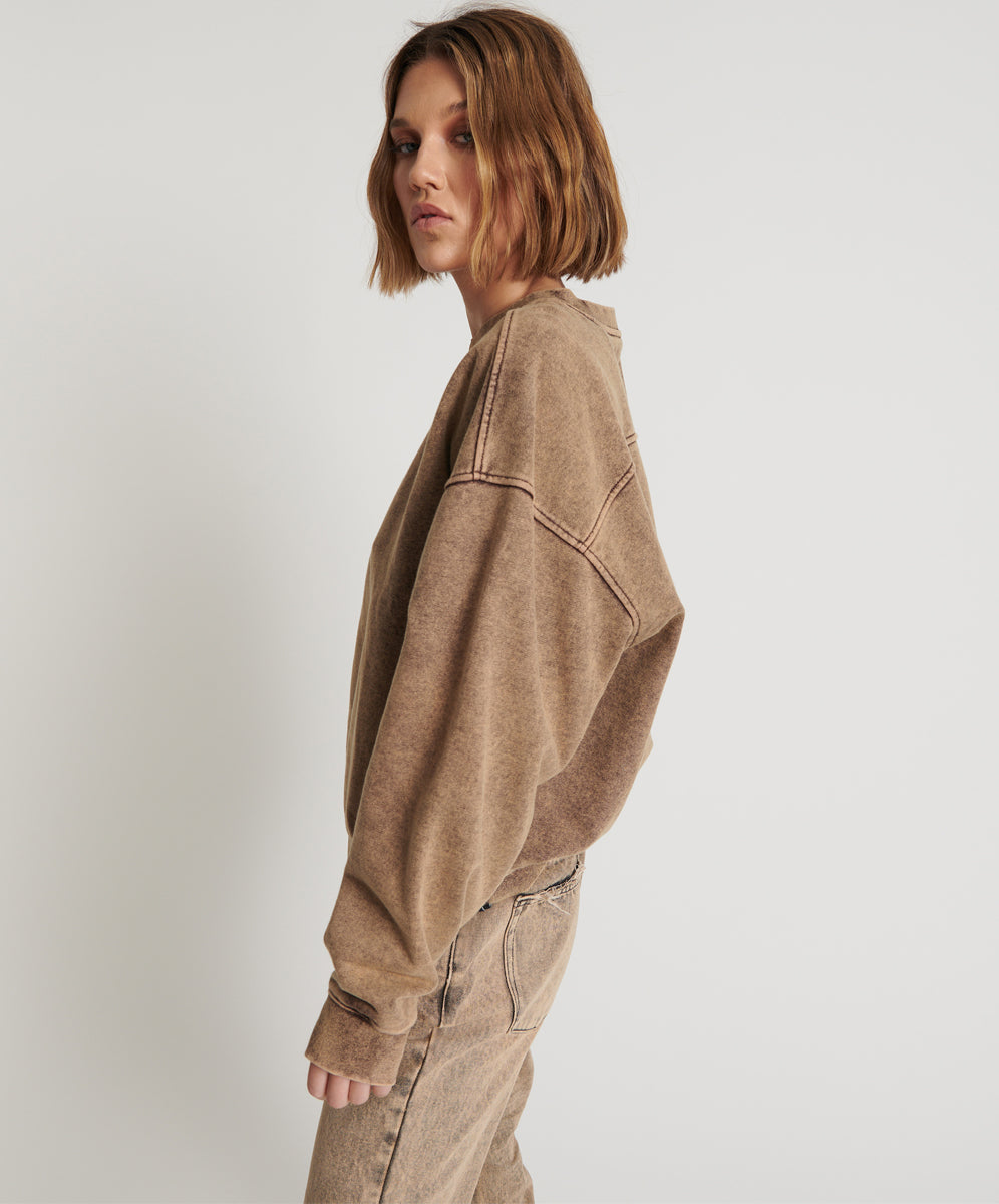 Last Stock RUST BOWER BIRD RETRO SWEATER