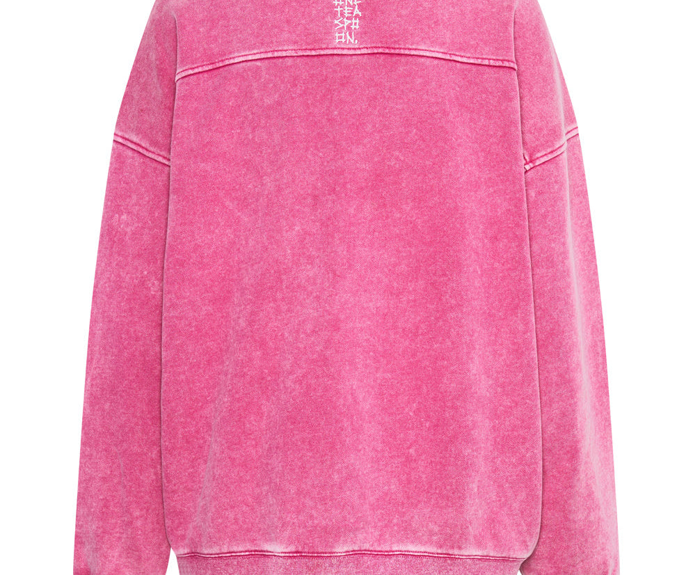 PINK BOWER BIRD RETRO SWEATER