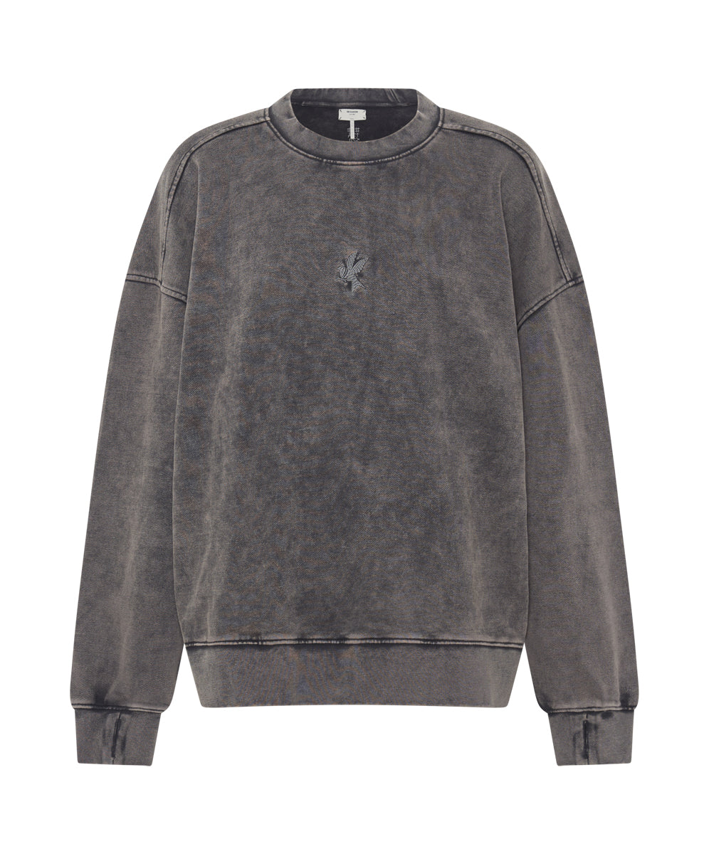Products CHARCOAL BOWER BIRD RETRO SWEATER