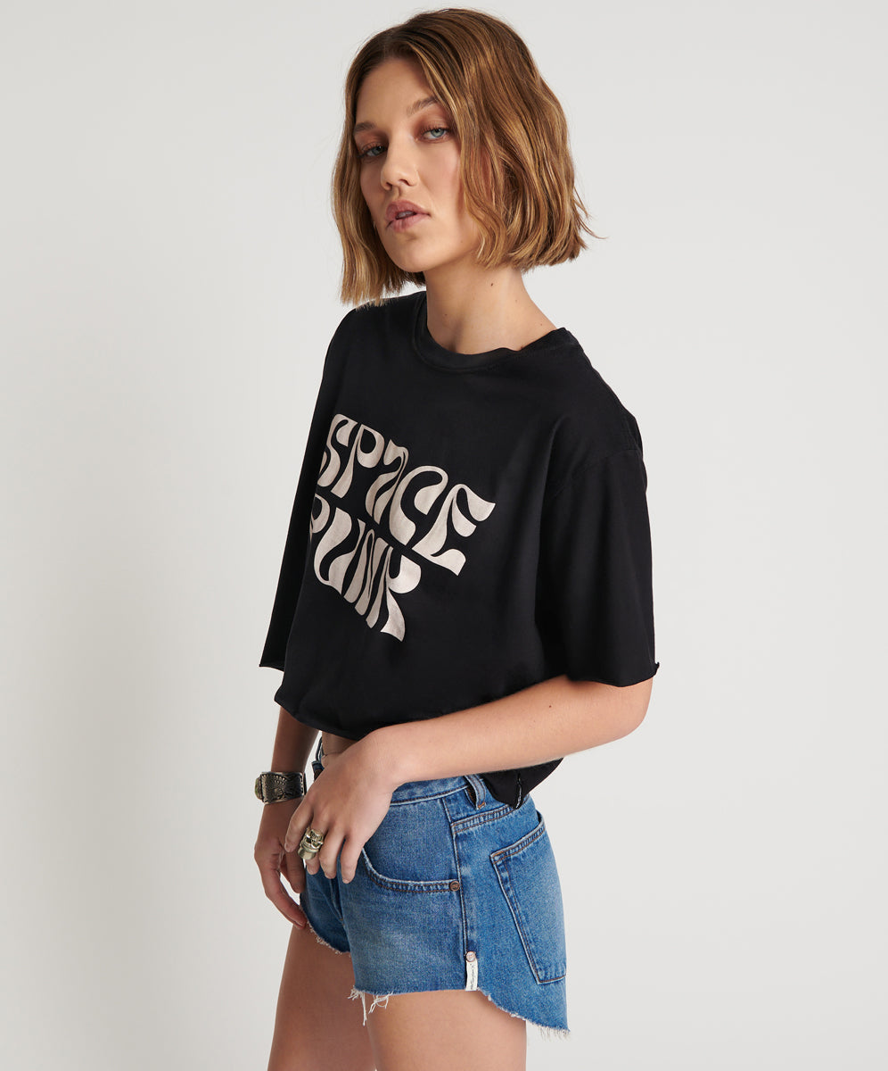 Products BLACK CROPPED SPACE PUNK TEE