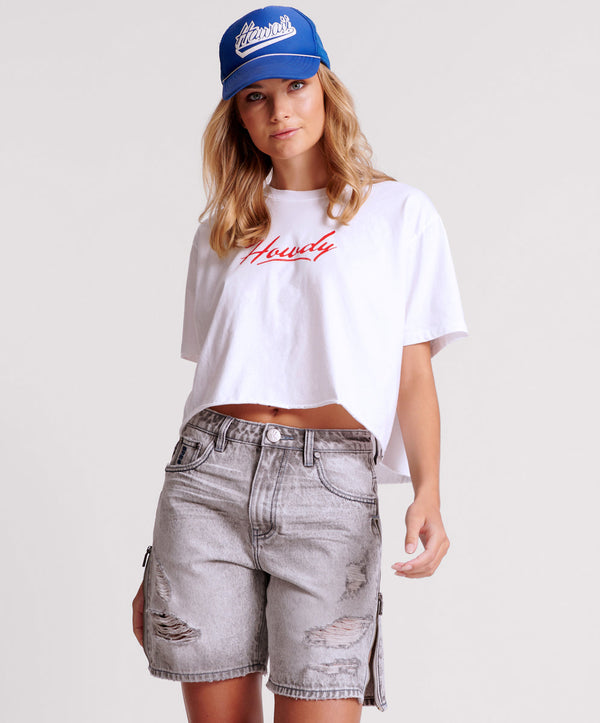 HOWDY BOXY CROP TEE