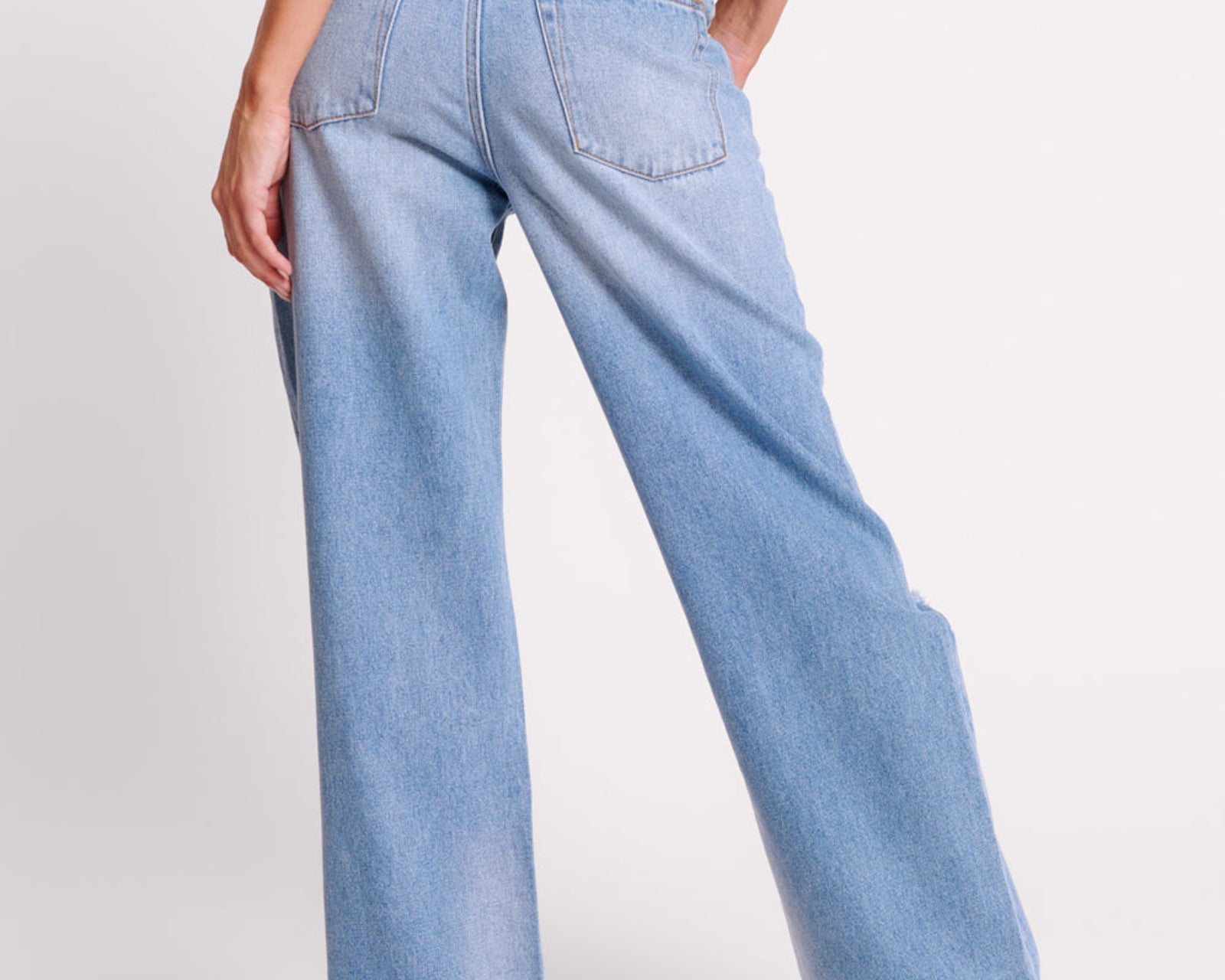 Low Riders Low Waist Wide Leg Denim Jeans - Bolt Blue