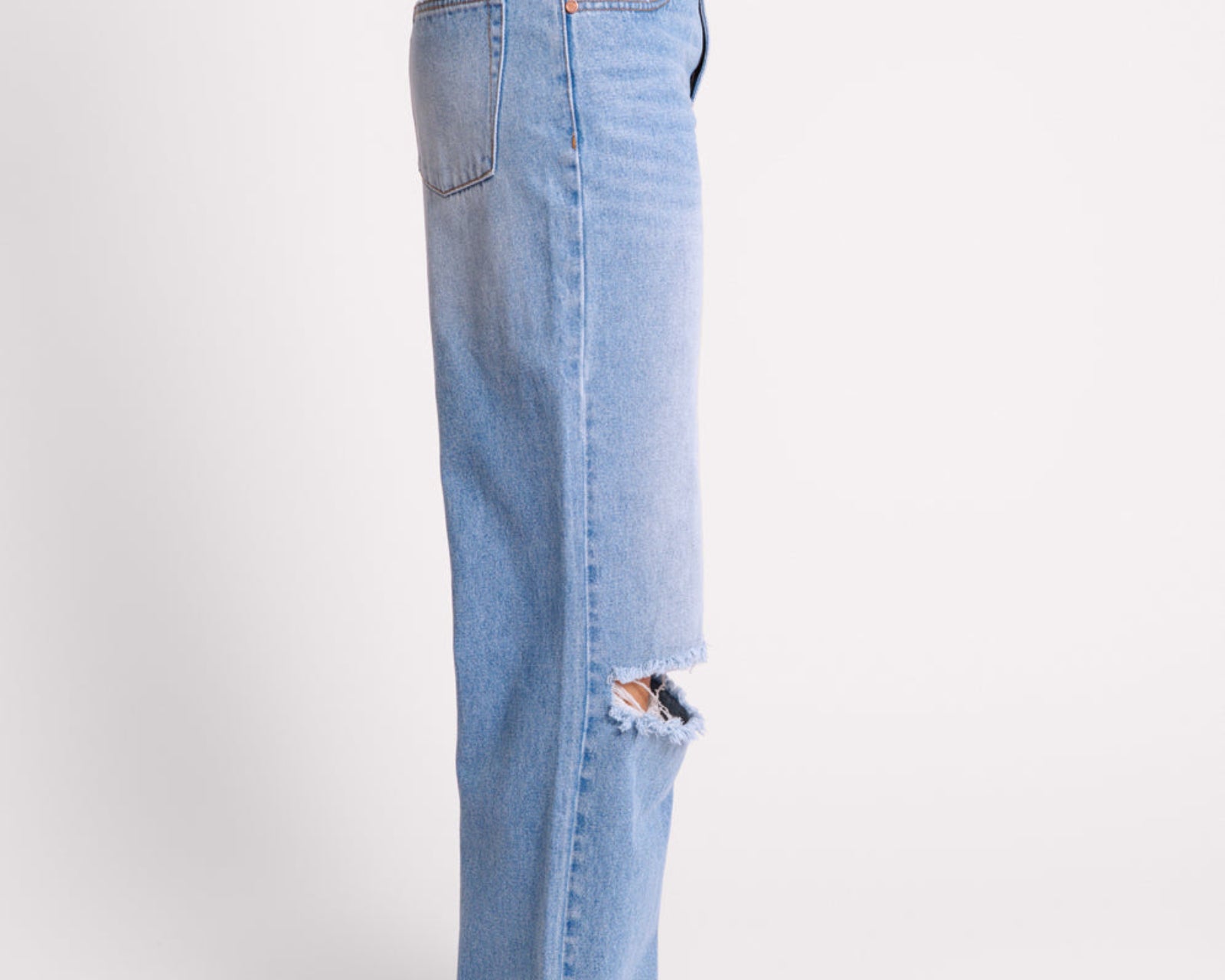 Low Riders Low Waist Wide Leg Denim Jeans - Bolt Blue